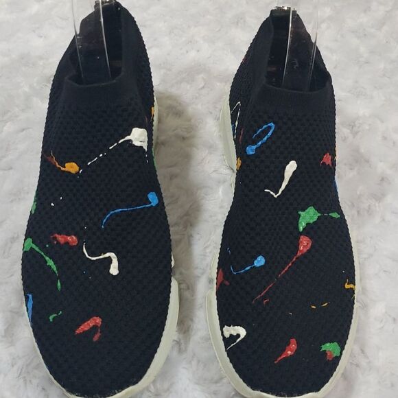 The Wishbone Collection size 10 slip on sneakers Pop of Paint Splash - Picture 1 of 7